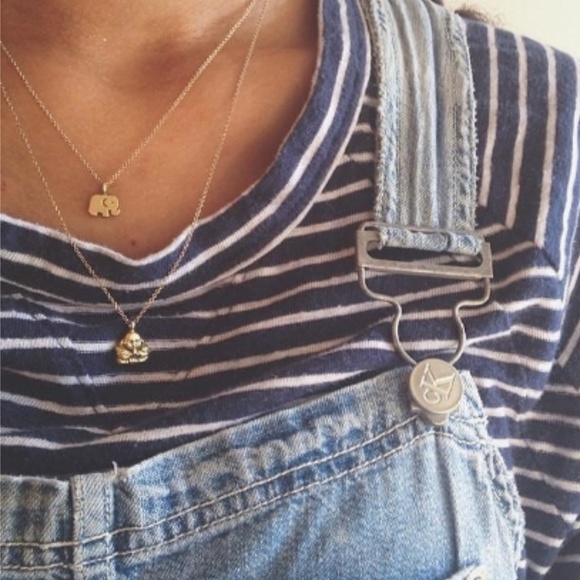 Good Luck Elephant Indie Boho Gold Charm Necklace - Picture 7 of 7